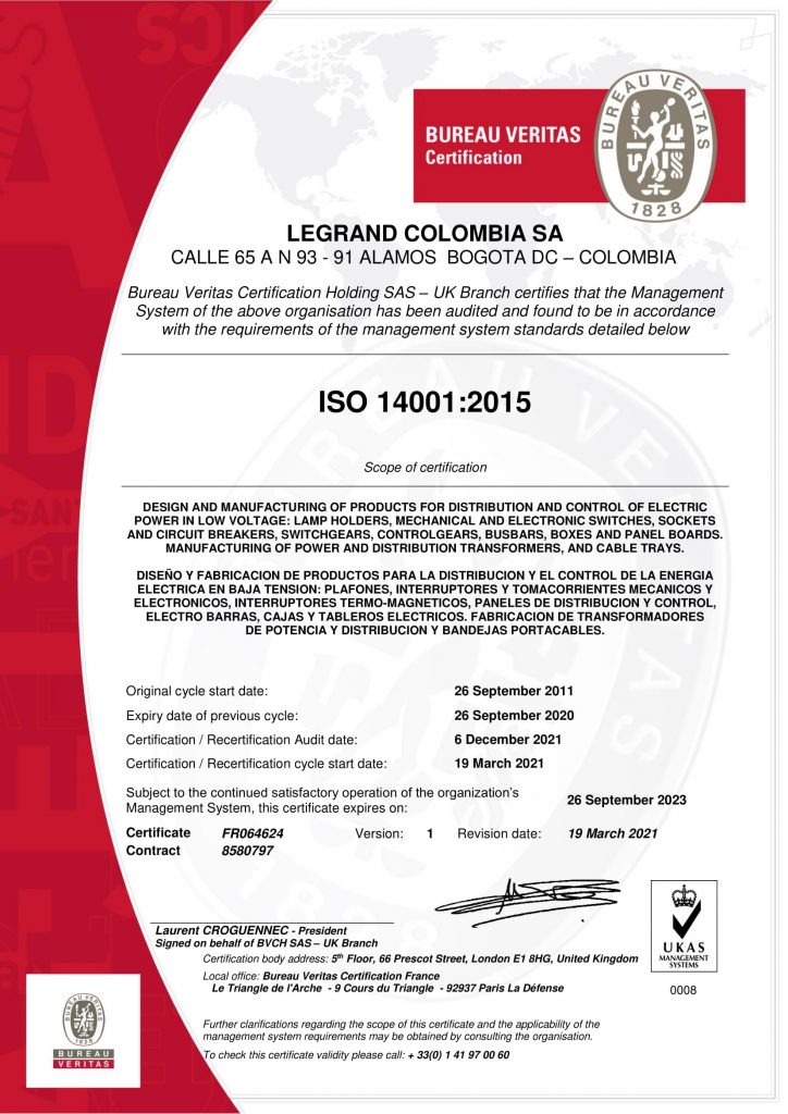 Sistema de Gestión Ambiental ISO 14001:2015